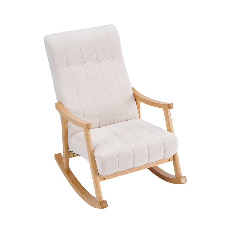 Livingandhome Tufted Velvet Lounge Rocking Chair