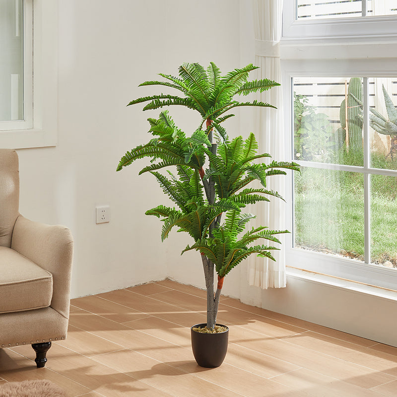 Breeins Artificial Persian Grass Decorative Plant in Planter