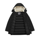 Winter Mid-Length Padded Coat Jacket With Hood