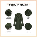 Long Trench Coat with Detachable Hood