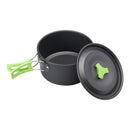 Breeins 9Pcs Portable Camping Cookware Set Outdoor Travel Picnic Pot Pan Cooking Kits