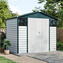 Breeins 8x5.7FT Metal Apex Roof Garden Storage Shed