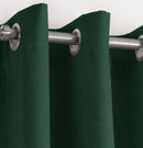 Enhanced Living Vogue Green Eyelet Thermal Noise reducing Dim Out Curtains - Pair