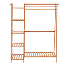 Livingandhome Bamboo Bedroom Garment Clothes Rack