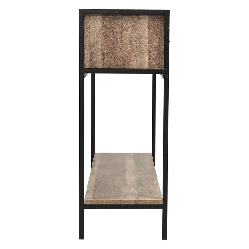Livingandhome Rustic Console Table with Drawers