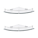 Lifeideas Tempered Glass Wall Shelf 1-Tier Set