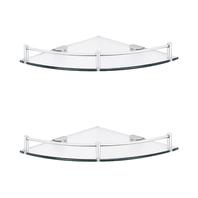 Lifeideas Tempered Glass Wall Shelf 1-Tier Set