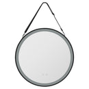 Round Metal LED Mirror With Hanging Strap