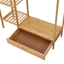 Lifeideas Wooden Clothes Rack with Hooks and Drawer