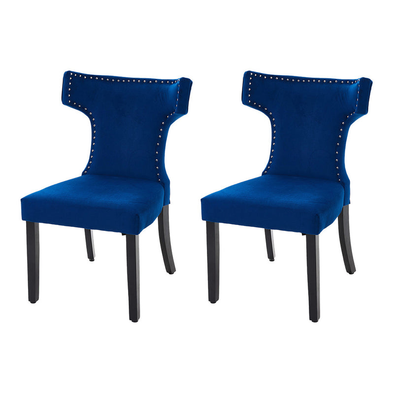 Livingandhome Set of 2 Upholstered Dining Chairs