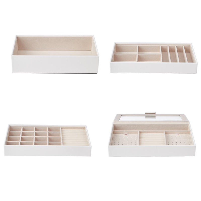 Sheonly 4-Tier Jewellery Storage Box with Transparent Lid