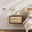 Livingandhome Floating Bedroom Nightstand with Drawers