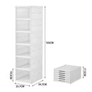Cottonfy UK 6 Tier Foldable Shoe Storage Box Unit