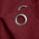 Linen Look Ring Top Blackout Curtains