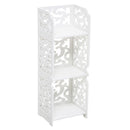 Livingandhome Rustic Small White Storage Display Shelving Unit