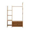 Livingandhome 101cm Multi-functional Wooden Coat Rack with Storage Drawers