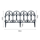 Garden Sanctuary 6pcs Outdoor Picket Fence Decorative Garden Border Edging