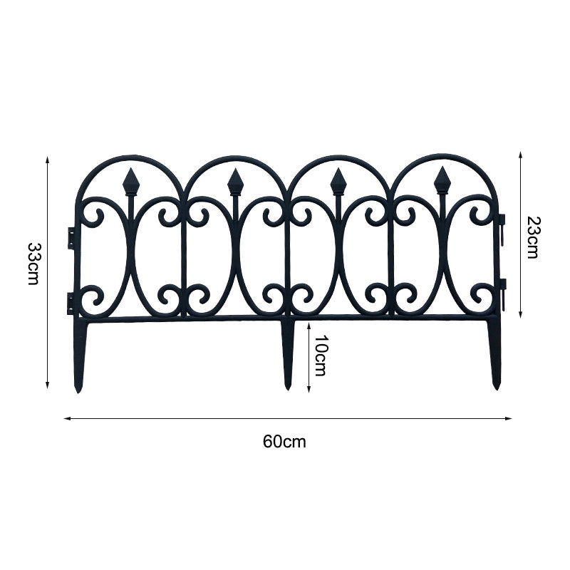Garden Sanctuary 6pcs Outdoor Picket Fence Decorative Garden Border Edging