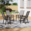 Breeins Metallic-Frame and Fabric Foldable Chairs Set of 2/4