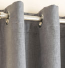Enhanced Living Vogue Grey Silver Eyelet Thermal Noise reducing Dim Out Curtains - Pair