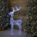 1.15m Light up Soft Acrylic Christmas Reindeer with 160 White LEDs