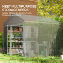 Outsunny Outdoor Garden Storage Shed Waterproof Bike Tent  W/ Zipper Doors