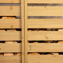 123cm x 115cm Large Wooden Outdoor Garden Patio Log Store Shed