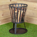 35cm Outdoor Black Steel Garden Log Burner Fire Basket