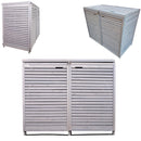 1.35m x 1.14m Large Grey Wooden Outdoor Garden Double Wheelie Bin Store Storage for 2 Bins