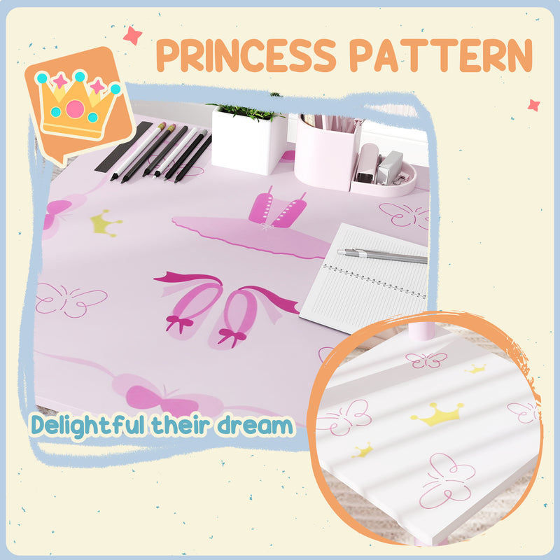 AIYAPLAY Princess Design Toddler Table and 2 Chairs Set, for Playroom