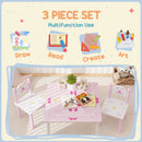 AIYAPLAY Princess Design Toddler Table and 2 Chairs Set, for Playroom