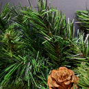 270cm 9ft Deluxe Christmas Princess Garland With 180 Tips and 14 Pine Cones