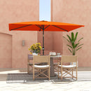 Outsunny 3x2m Garden Parasol Canopy Tilt Crank 6 Ribs Sun Shade