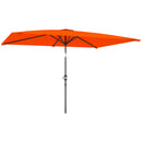 Outsunny 3x2m Garden Parasol Canopy Tilt Crank 6 Ribs Sun Shade