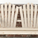 Outsunny 2 Seater Garden Bench w/ Wheel-Shaped Armrests Natural Wood
