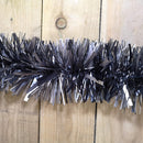 2m x 15cm Chunky & Fine Mix Christmas Tinsel Garland in Matt Graphite