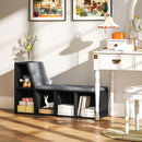 HOMCOM  2 Tier Bookcase w/ Removable Cushions Storage Cabinet for Living Room