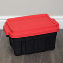 11L/37L/140L Black and Red Small Tuff Stackable Storage Box with Lid and Carry Handles