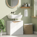 HOMCOM Under Sink Cabinet, Bathroom Sink Cabinet for Basin without Pedestal
