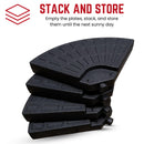 Samuel Alexander 70kg 4 PCS Cantilever Parasol Base Weights Set Water or Sand Heavy Duty Parasol Weights for Banana and Hanging Garden Furniture Patio Decking Canopy Outdoor Large Garden Parasol Weigh