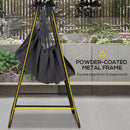 Outsunny Patio Hammock Chair W/ Stand, Hanging Chair W/ Cushion, Armrest