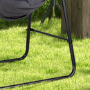 Outsunny Patio Hammock Chair W/ Stand, Hanging Chair W/ Cushion, Armrest