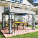 Outsunny 3 x 3(m) Patio Gazebo Canopy Garden Pavilion, Light Grey
