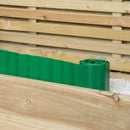 12cm X 6m Plastic Corrugated Lawn Garden Edging Border In Green