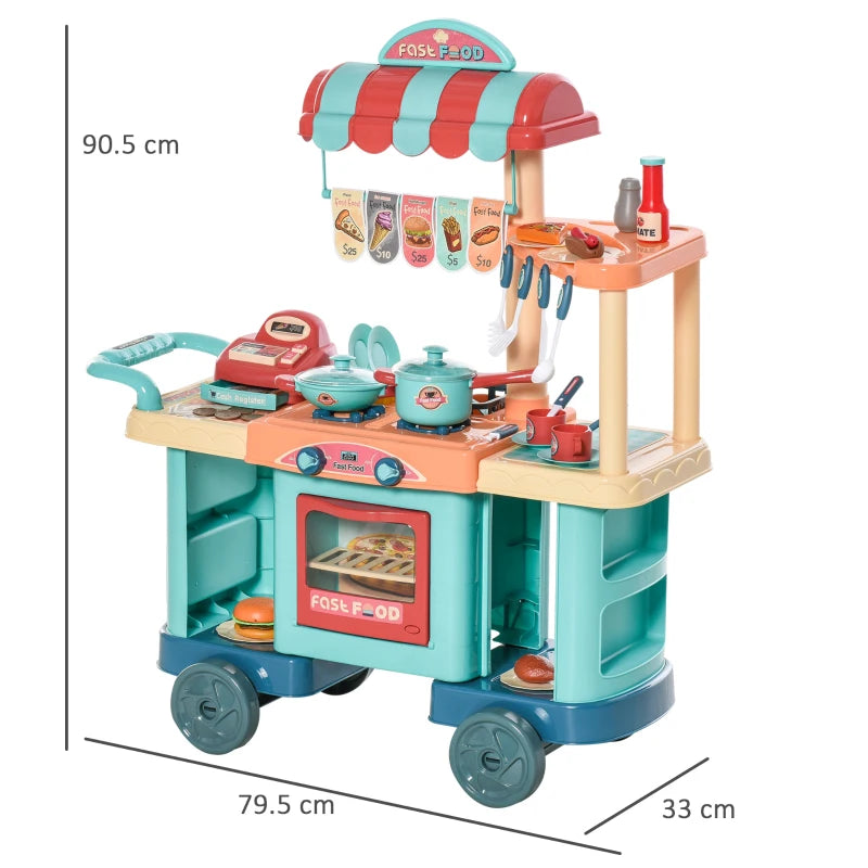 HOMCOM  Pretend  play cart