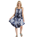 Tie Dye Tunic Dress - Navy & White