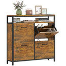 HOMCOM Shoe Cabinet with 4 Flip Drawers, Holds 12-20 Pairs