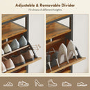 HOMCOM Shoe Cabinet with 4 Flip Drawers, Holds 12-20 Pairs