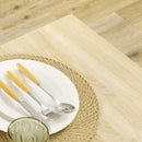 HOMCOM Dining Table For 4-6 People, Wood Effect Tabletop, Oak