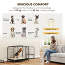 PawHut Heavy Duty Dog Crate, Large Dog Cage With Wheels And Tray